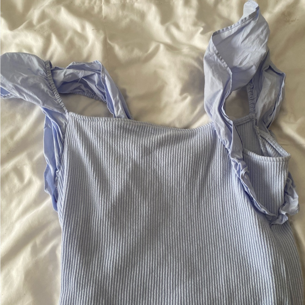 a new day blue blouse